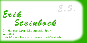 erik steinbock business card